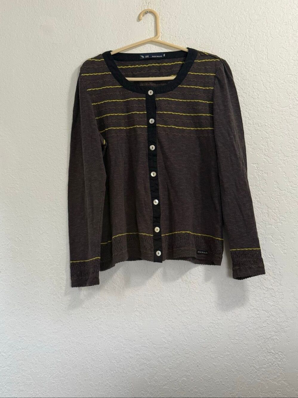 Blue Willi’s Linen Blend thin sweater striped XXL 2x  Danish Design